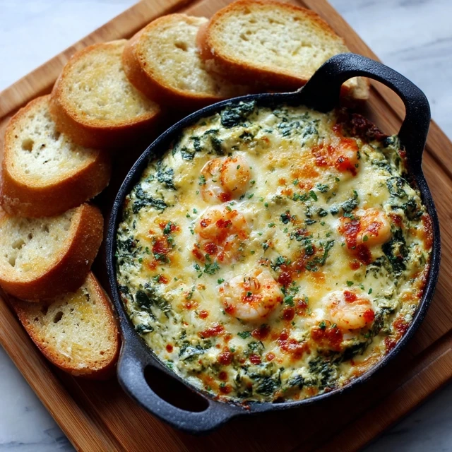 Cheesy Shrimp and Crab Spinach Dip