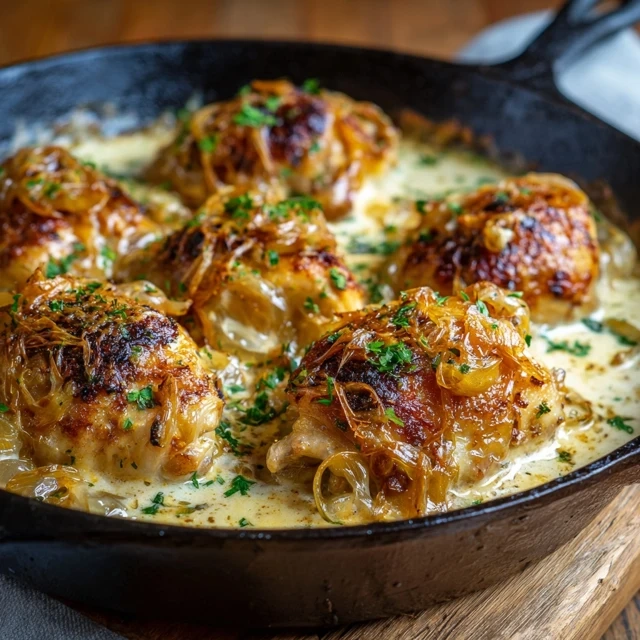 Easy French Onion Dip Baked Chicken Thighs Recipe