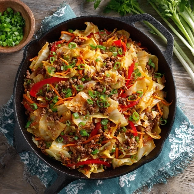 Cabbage and Ground Beef Skillet