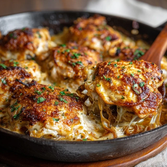 Easy French Onion Dip Baked Chicken Thighs Recipe