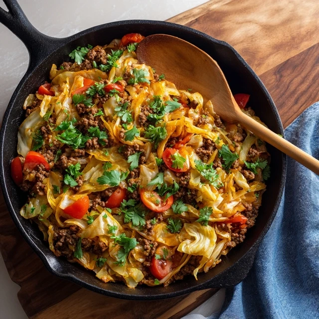 Cabbage and Ground Beef Skillet