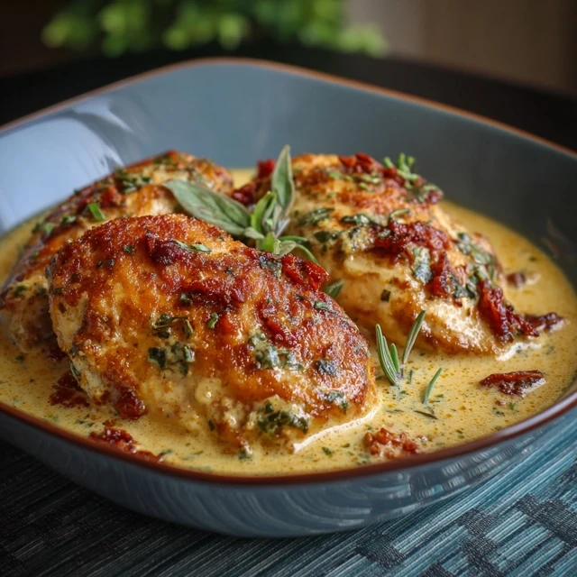 Chicken in a Creamy Parmesan And Sun-Dried Tomato Sauce
