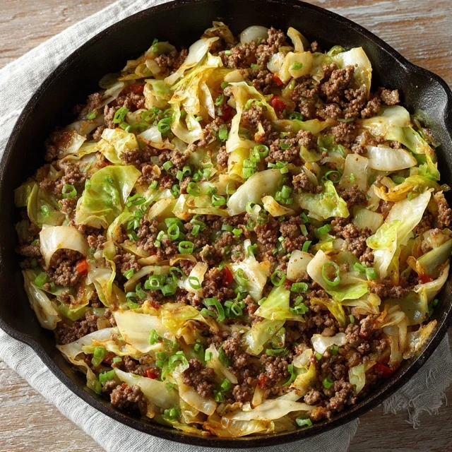 Skillet Cabbage and Ground Beef