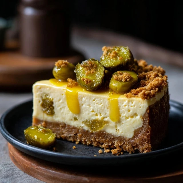 tangy pickle cheesecake