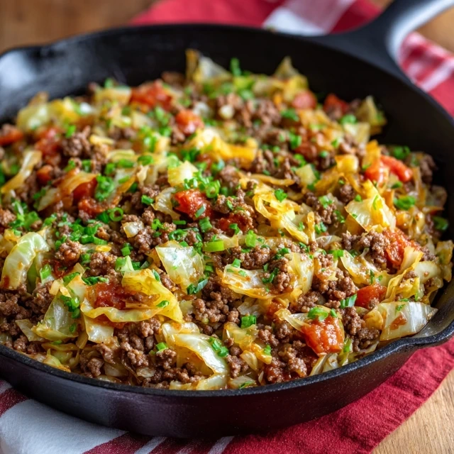 Skillet Cabbage and Ground Beef