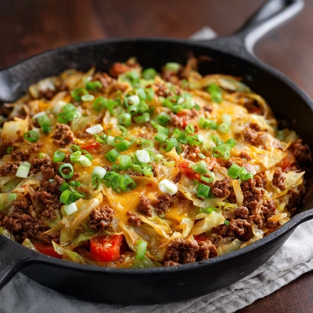 Skillet Cabbage and Ground Beef