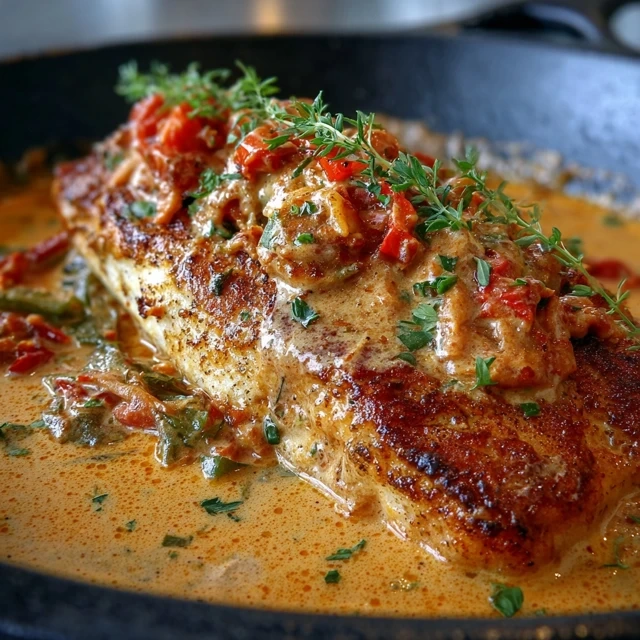Red Snapper with Creamy Creole Sauce